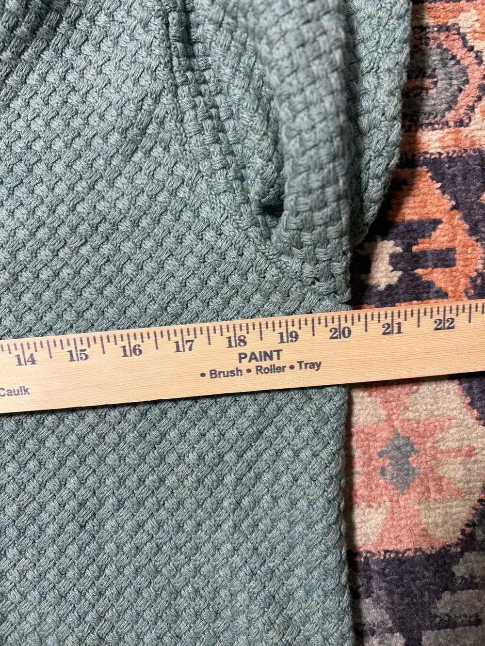 L.L. Bean Women's Preppy Academia Basket-Weave Cardigan Sweater Teal Sz M